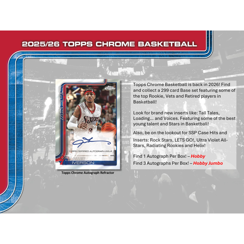 2025/26 Topps Chrome Basketball Jumbo Box - Image 2