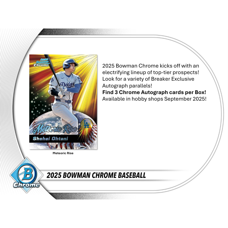 2025 Bowman Chrome Baseball Breaker's Delight 6 Box Case - Image 2