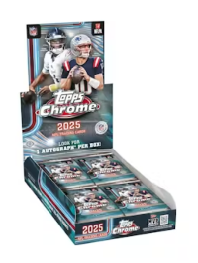 2025 Topps Chrome Football Hobby 12 Box Case
