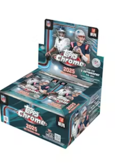 2025 Topps Chrome Football Jumbo Hobby 8 Box Case
