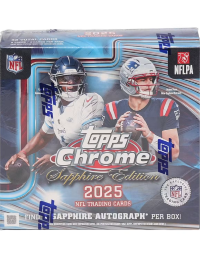 2025 Topps Chrome Football Sapphire Edition 10 Box Case