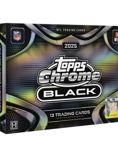 2025 Topps Chrome Black Football Hobby 12 Box Case